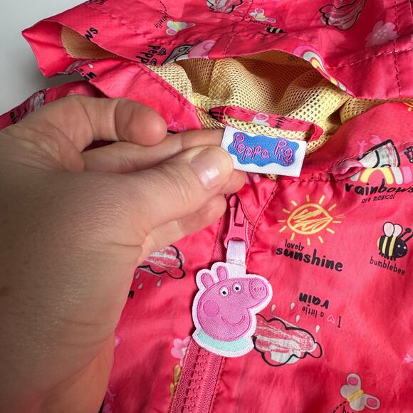 Nutmeg Peppa Pig Pink Hooded Rain Jacket - 18-24 Months - Picture 2 of 5